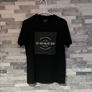 Coach Men's Black Graphic Tee